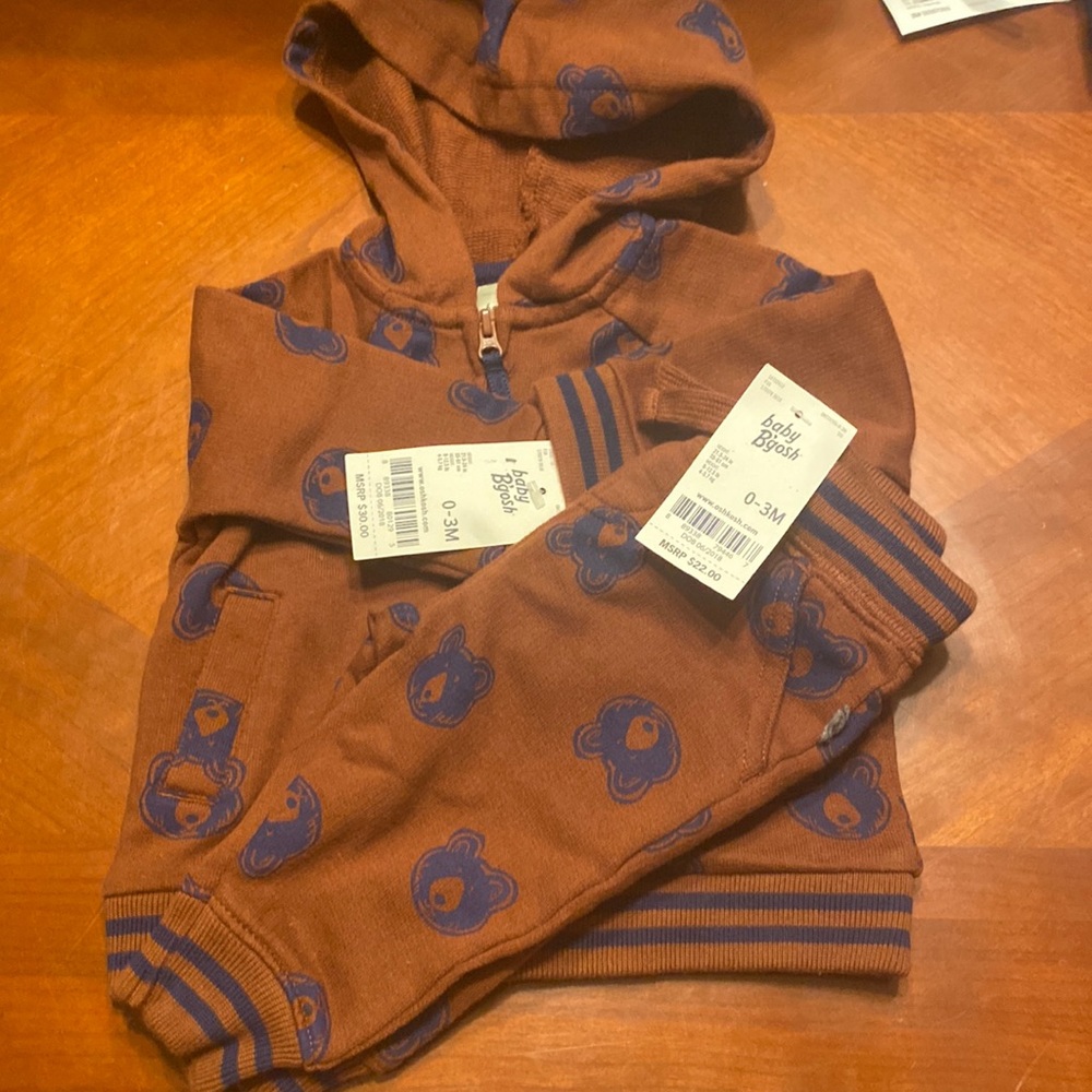 Cute teddy bear sweatsuit. Pants and hoodie included